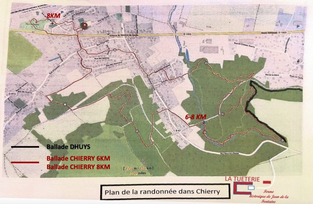 randonnées proche ferme historique Jean de la Fontaine