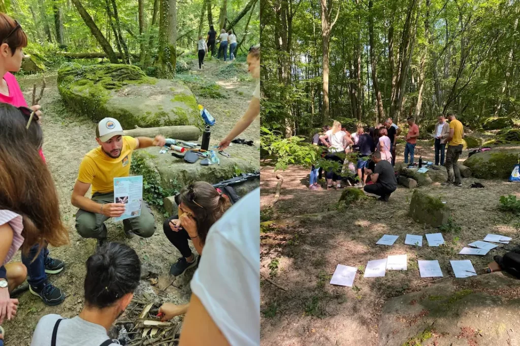 Ateliers catalys activité extérieure, course orientation organisé par sapiens modernes et Ferme Historique Jean de la Fontaine