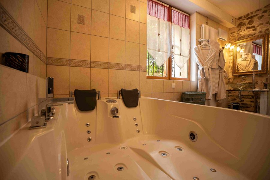 spa chambre le chêne et le roseau ferme historique Jean de la Fontaine Grand gîte